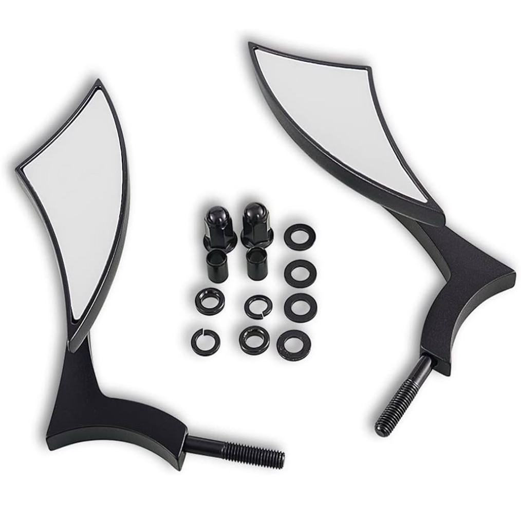 Black Motorcycle Rearview Mirrors